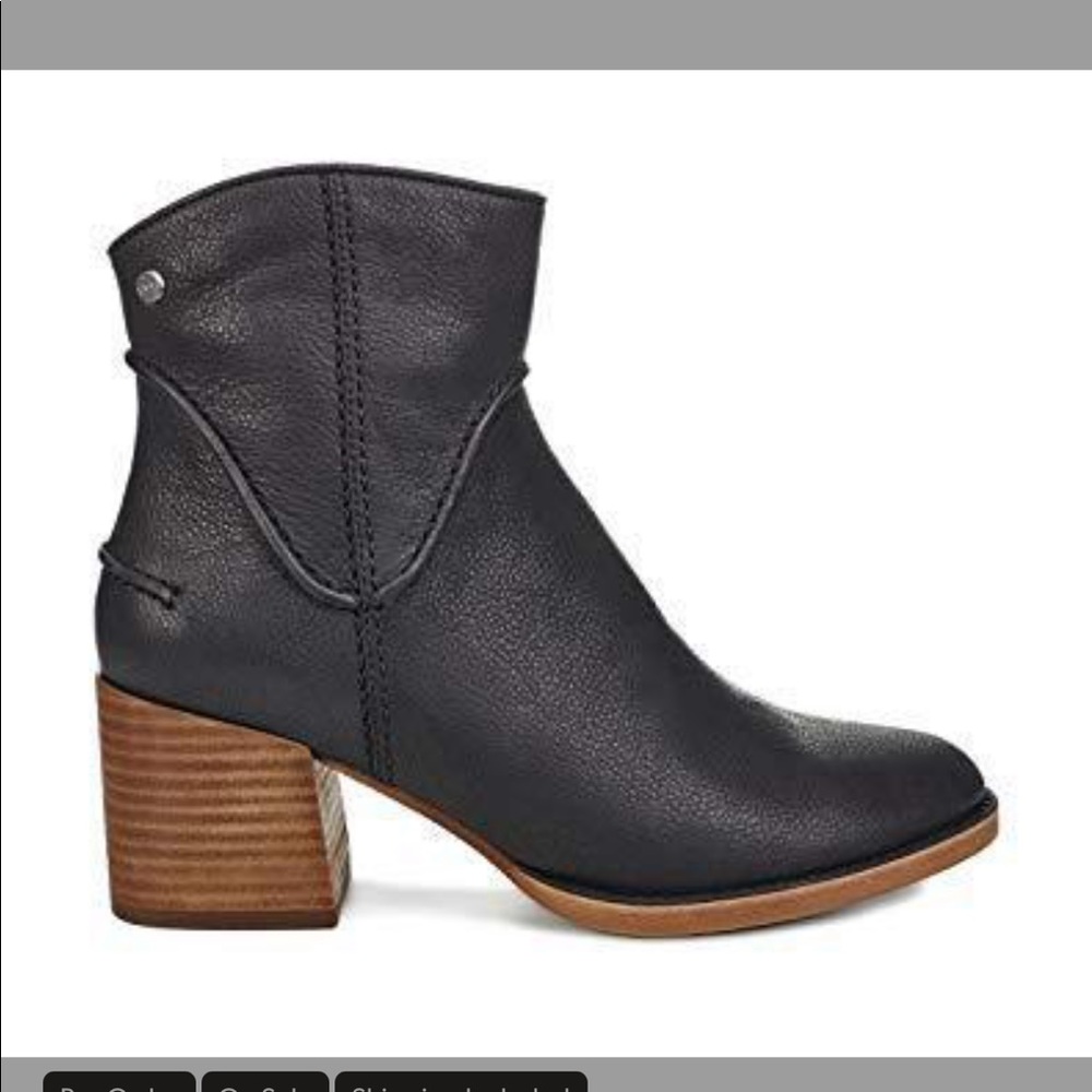 UGG Australia Leather Round Toe Booties